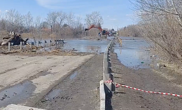 МЧС борется со скоплением мусора под Кировским мостом в центре Кургана