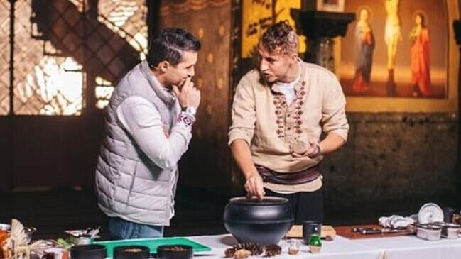 Клопотенко устроил кулинарное шоу в Киево-Печерской лавре