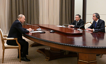 Песков прокомментировал встречу Путина и Гросси