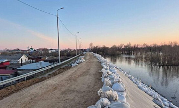 Уровень воды в реке в тюменском селе Абатское снизился на два сантиметра