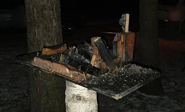 На юге Москвы злоумышленник сжег кормушки для птиц 