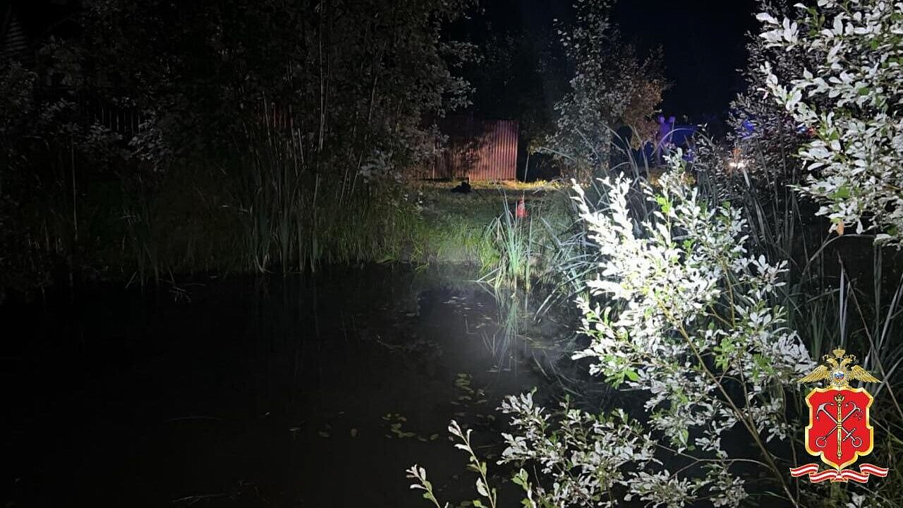 В Ленинградской области внедорожник утонул в пожарном водоеме