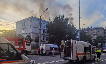 В Москве после пожара на Пресненском Валу берут пробы атмосферного воздуха