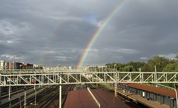 На востоке Москвы появилась двойная радуга