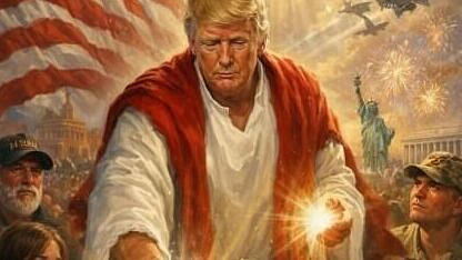 Трамп попытался оправдаться за образ целителя на картинке