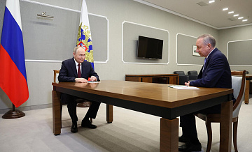 Путин провел встречу с губернатором Петербурга Бегловым