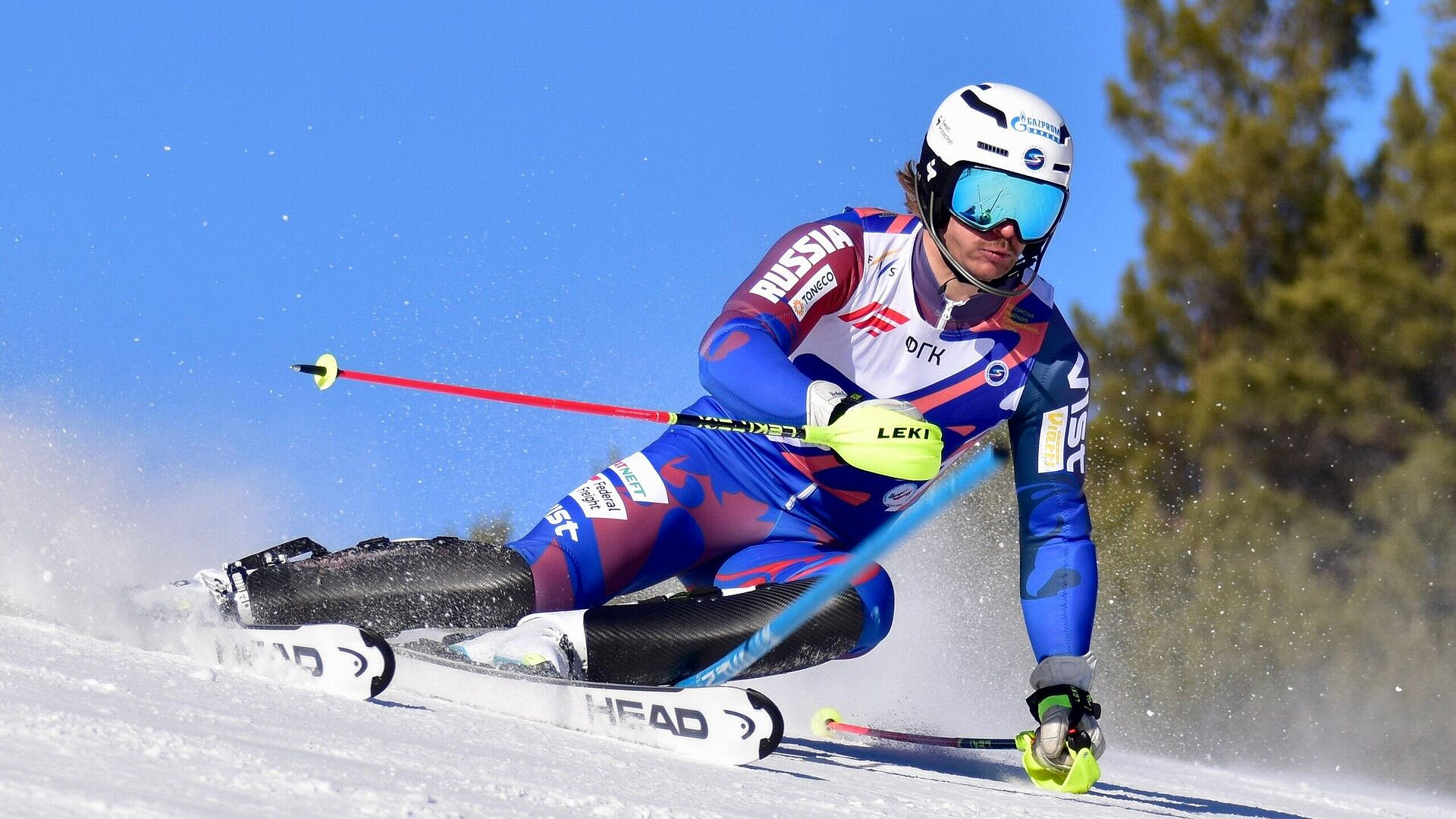Российский горнолыжник сошел во время первой попытки в слаломе на Олимпиаде