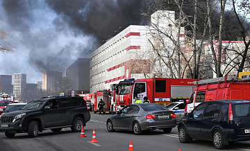 Пожар в бизнес-центре Turas в Москве потушили