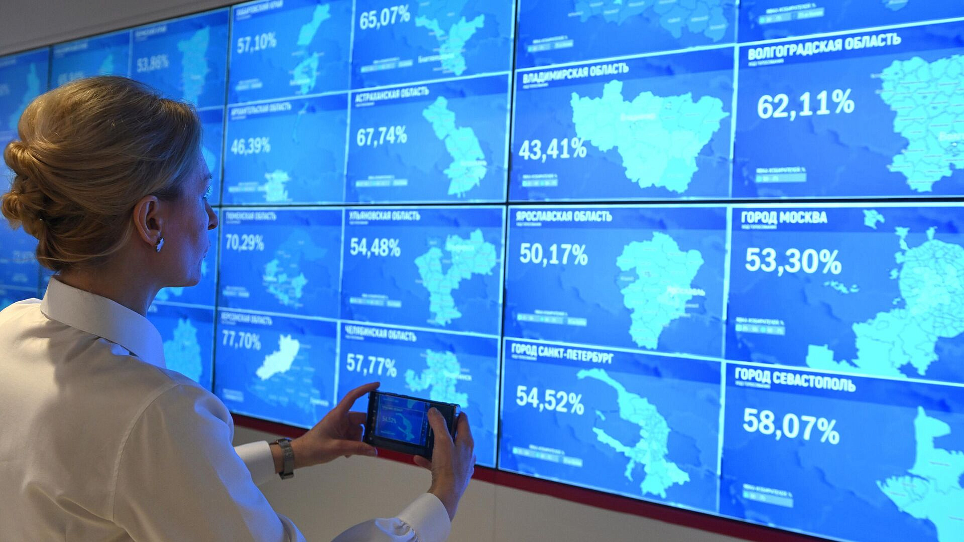 Путин лидирует на выборах президента по данным 40 процентов протоколов