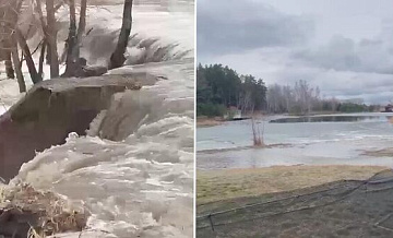 В районе села Темляки в Курганской области растет уровень воды