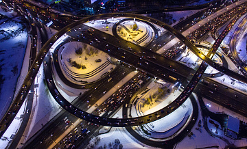 В Москве на Ленинградском шоссе столкнулись три машины