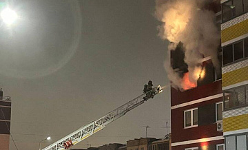 В Ижевске ликвидировали открытый огонь в квартире в 18-этажном доме