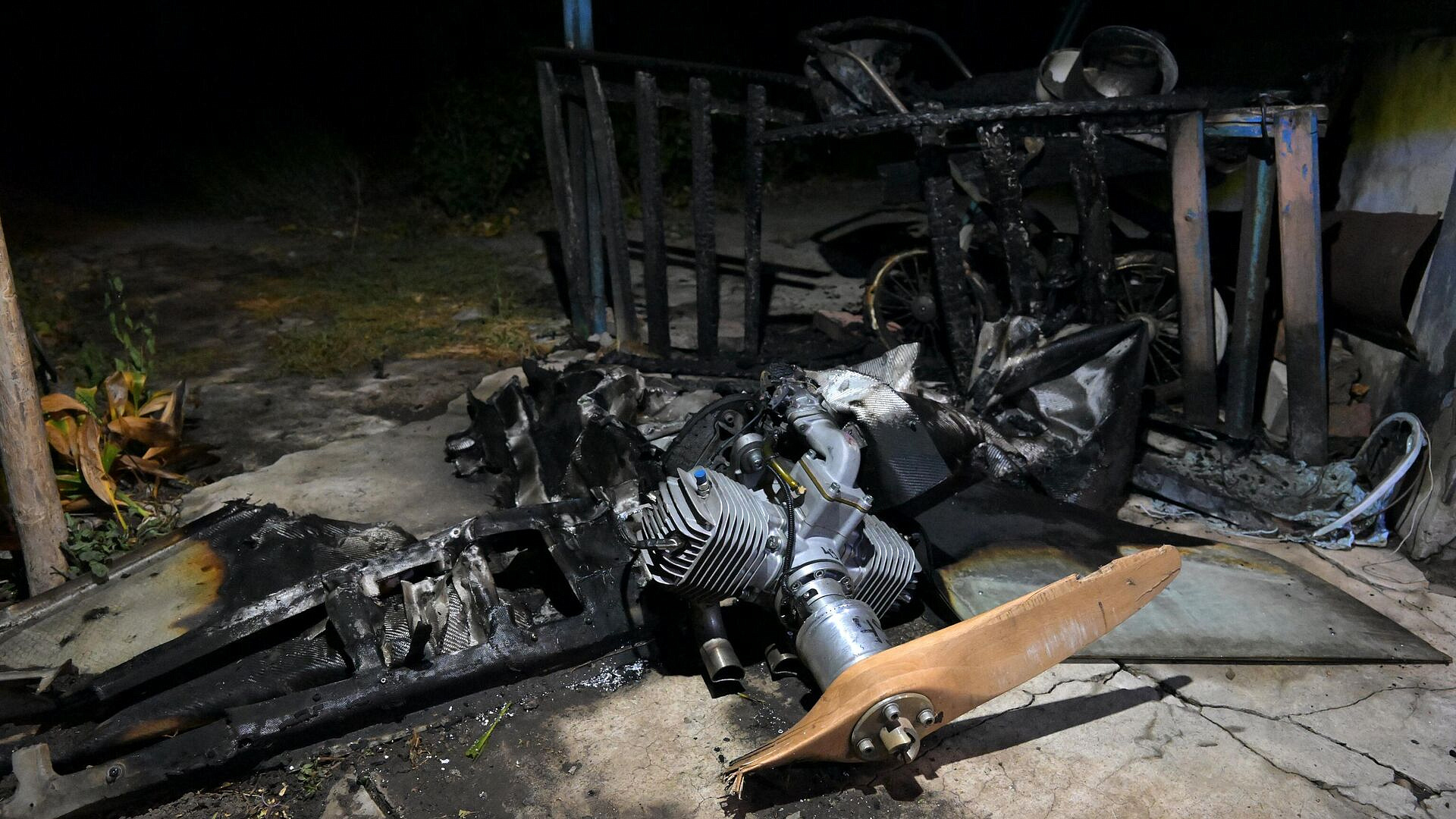 В Луганске зафиксировали последствия детонации сбитого беспилотника