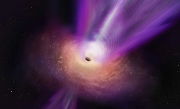 Астрономы получили снимки выброса сверхмассивной черной дыры из ранней Вселенной