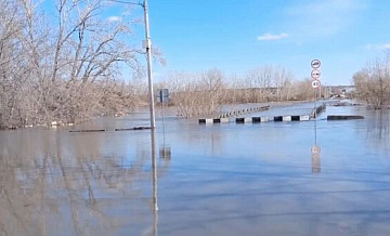 Мост в микрорайоне Малое Чаусово в Кургане с каждым часом уходит под воду