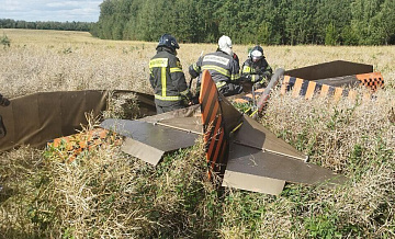 Упавший в Подмосковье самолет полностью разрушился при падении