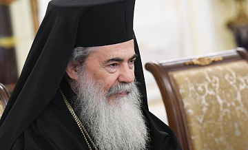 Иерусалимский патриарх Феофил III освятил копию Гефсиманской плащаницы
