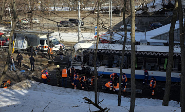 На месте ДТП с трамваями в Москвы завершили восстановительные работы