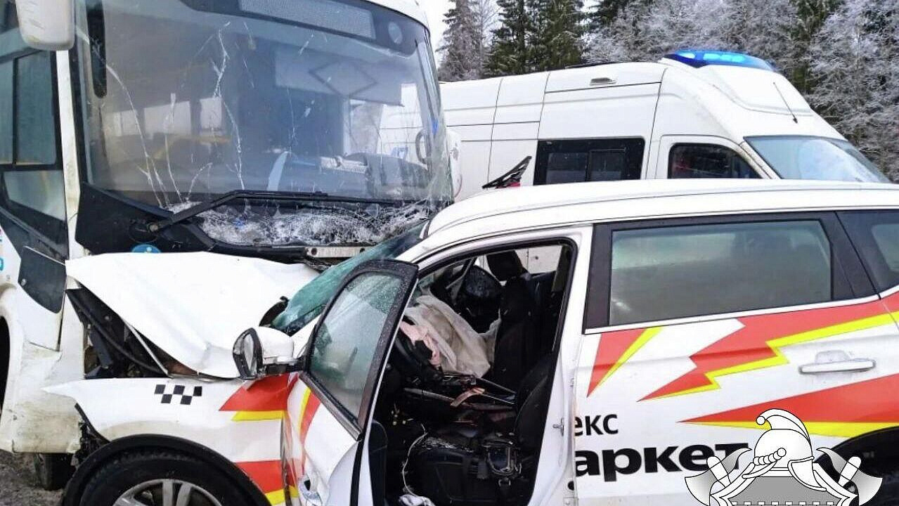 При ДТП с автобусом в Ленинградской области пострадали 12 человек