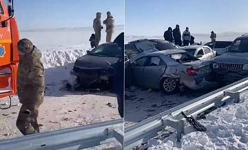 В Казахстане произошло ДТП с участием 19 машин