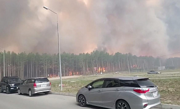 В Приамурье вспыхнул пожар рядом с жилым микрорайоном в ЗАТО Циолковский