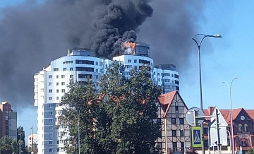 Площадь пожара в жилом доме в Калининграде составляет 200 квадратов
