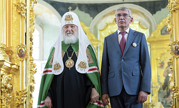Патриарх Кирилл освятил Успенский собор Тульского кремля