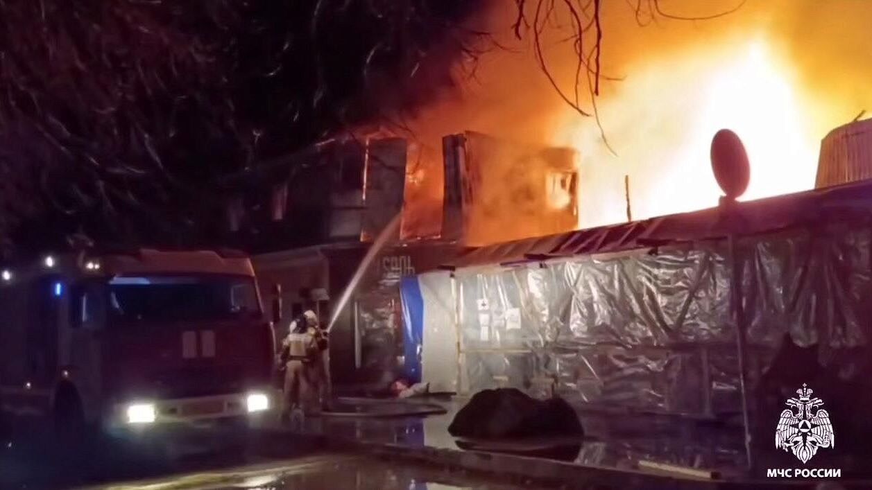 В Анапе ликвидировали открытое горение в пансионате