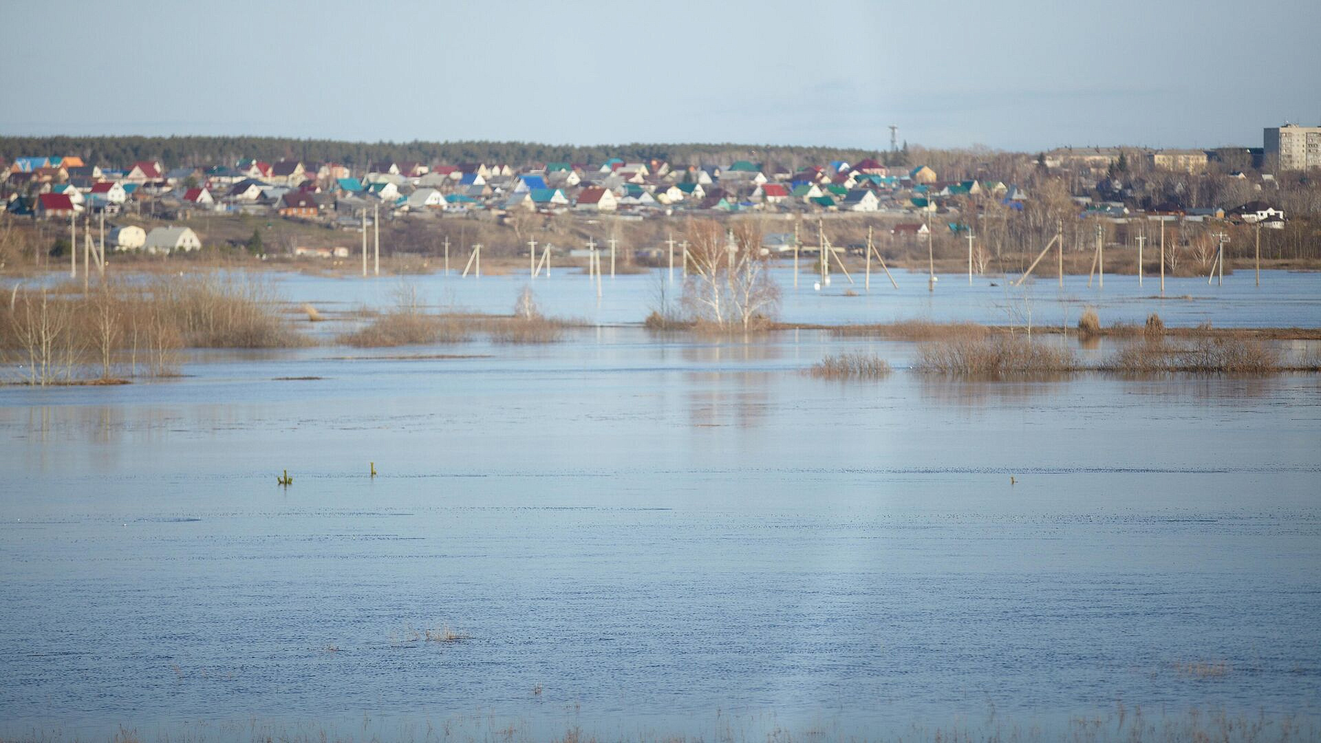 Уровень реки Тобол в Кургане увеличился на 26 сантиметров за два часа