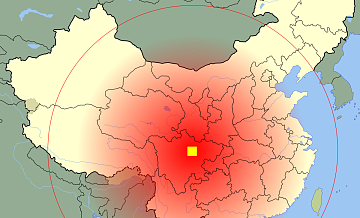 В КНР произошло землетрясение, магнитудой в 6,1 балла